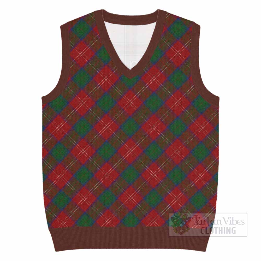 Chisholm Tartan  Knitted V-Neck Vest Cross Style