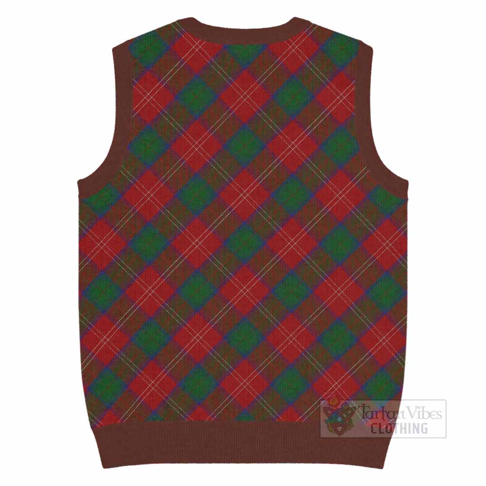 Chisholm Tartan  Knitted V-Neck Vest Cross Style