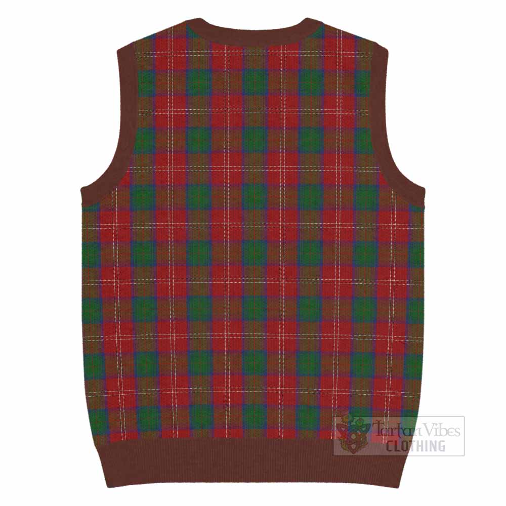 Chisholm Tartan Knitted V-Neck Vest with Family Crest - Tartan Vibes Clothing