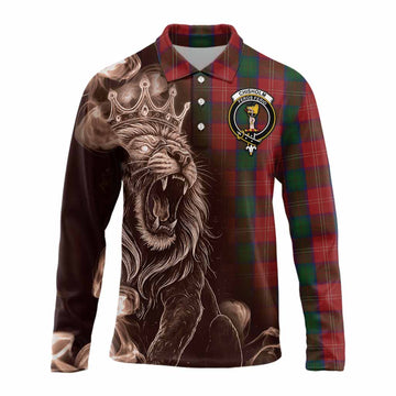 Chisholm Tartan Long Sleeve Polo Shirt Roaring Lion Heritage