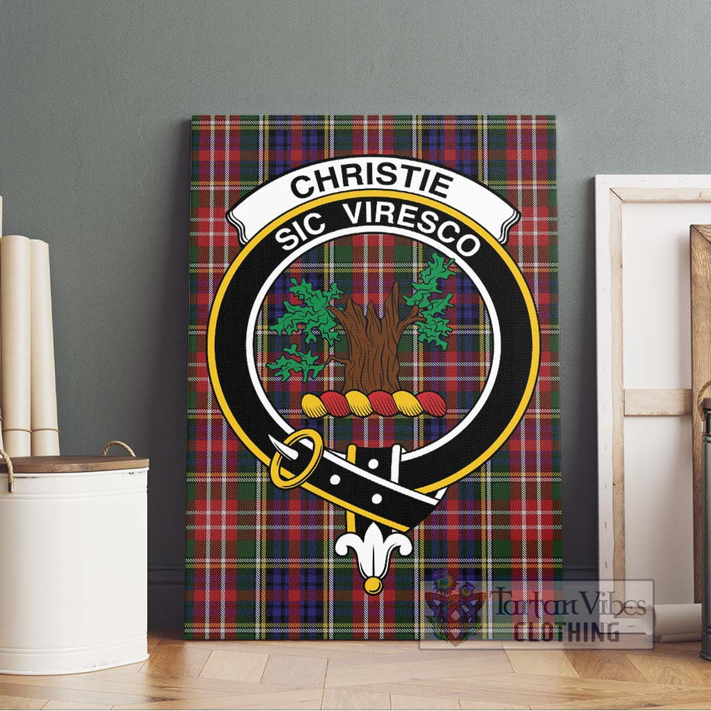 Christie Tartan Canvas Print Wall Art with Family Crest Without Frame - Tartan Vibes Clothing