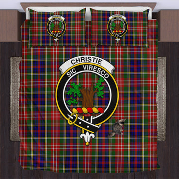 Christie Tartan Bedding Set with Family Crest