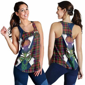 Tartan Vibes Clothing Christie Tartan Family Crest Women's Racerback Tanks Scottish Thistle Celtic Inspired