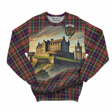 Tartan Vibes Clothing Christie Tartan Family Crest Sweatshirt with Scottish Ancient Castle Style