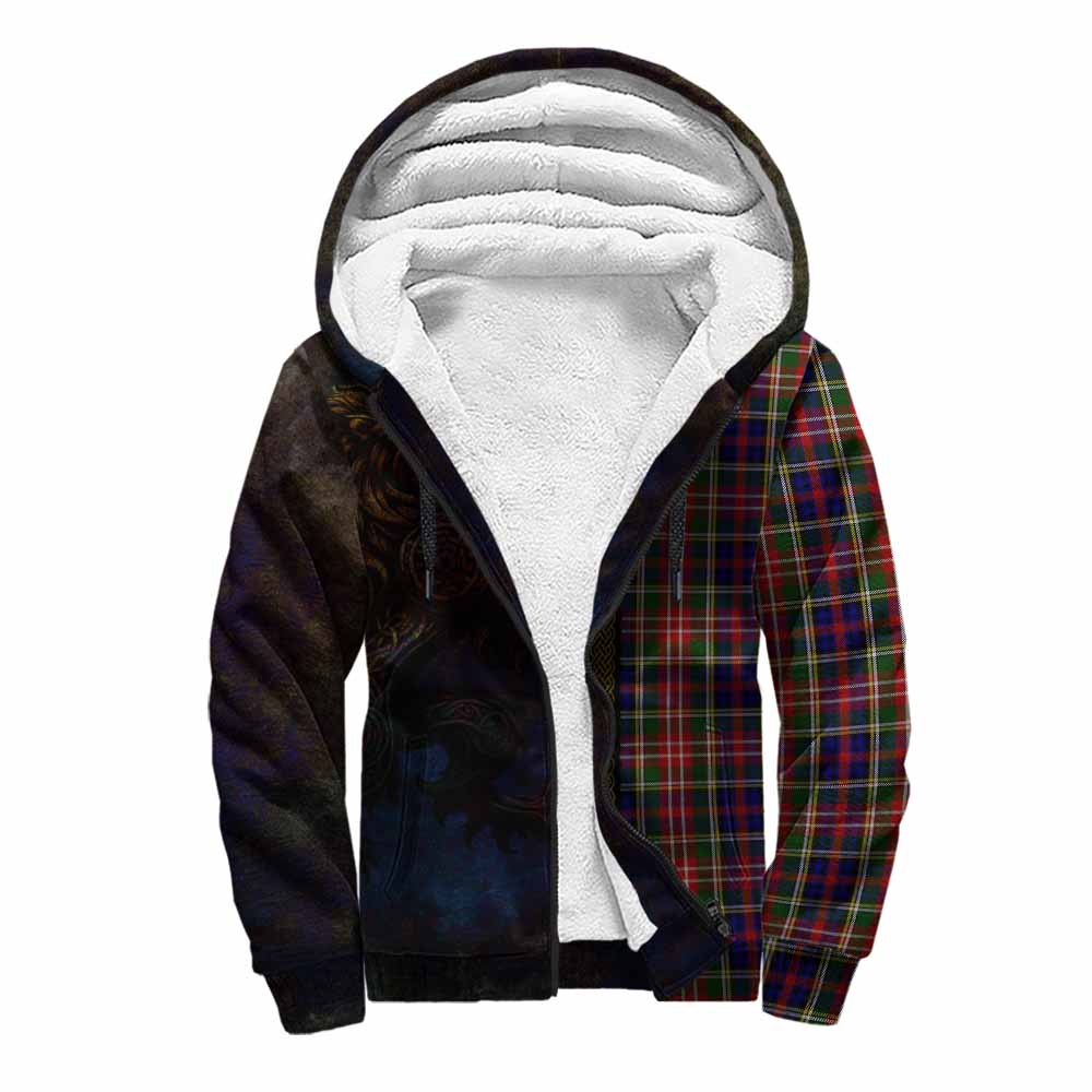 Tartan Vibes Clothing Christie Tartan Family Crest Sherpa Hoodie Alba Gu Brath Be Brave Lion Ancient Style
