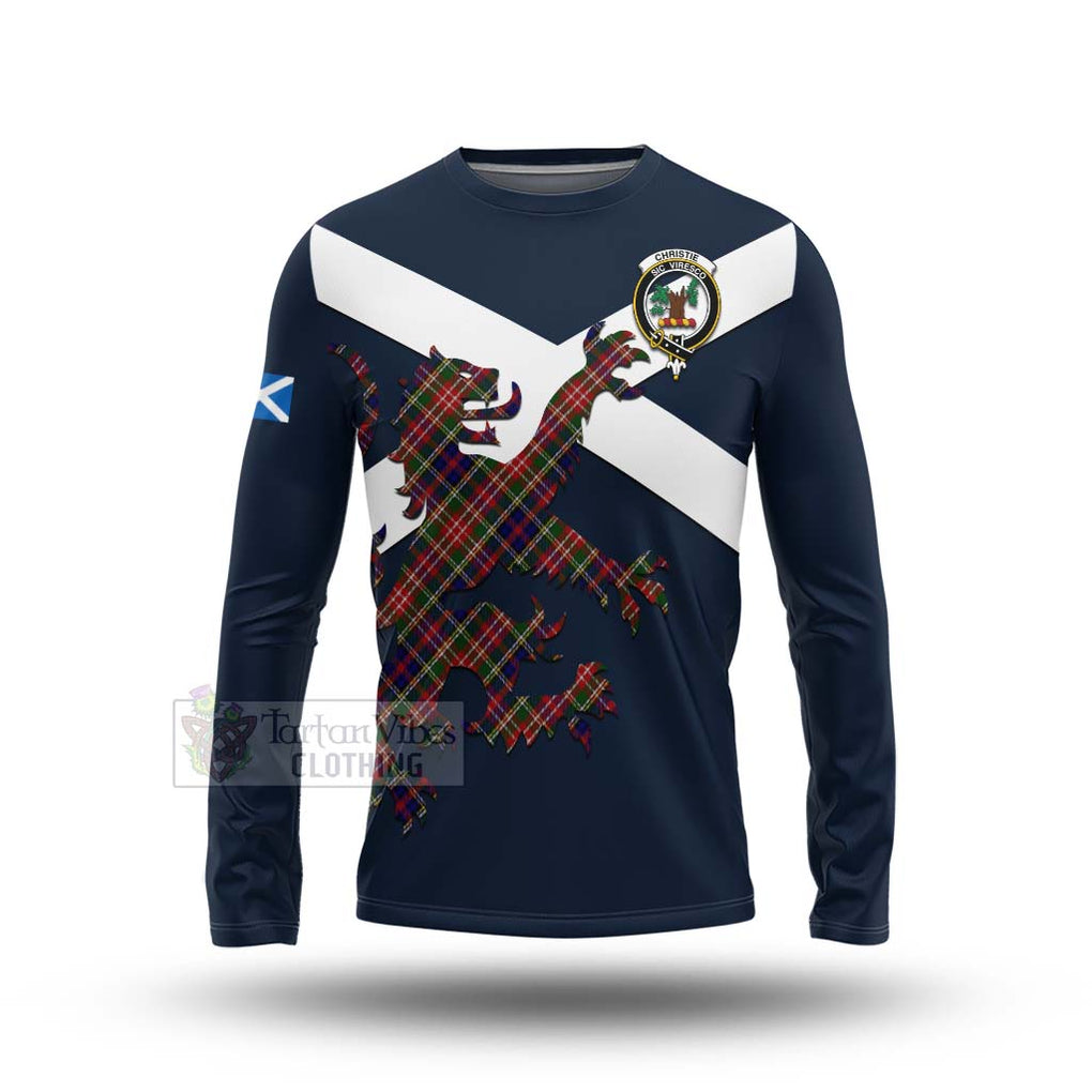 Tartan Vibes Clothing Christie Tartan Lion Rampant Long Sleeve T-Shirt – Proudly Display Your Heritage with Alba Gu Brath and Clan Name
