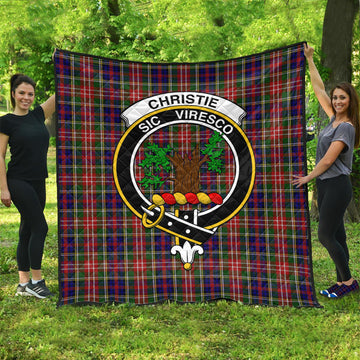 Christie Tartan Quilt with Family Crest