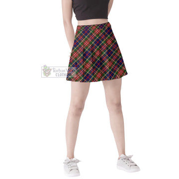 Christie Tartan Women's Plated Mini Skirt Cross Style