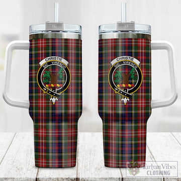 Christie Tartan and Family Crest Tumbler with Handle
