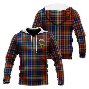 Christie Tartan Knitted Hoodie with Family Crest