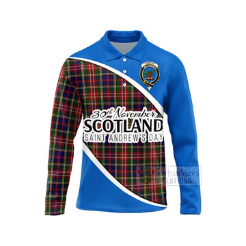 Tartan Vibes Clothing Christie Family Crest Tartan Long Sleeve Polo Shirt Celebrate Saint Andrew's Day in Style