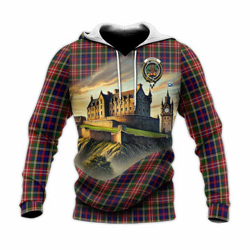 Christie Tartan Family Crest Knitted Hoodie with Scottish Ancient Castle Style