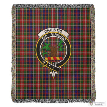 Christie Tartan Woven Blanket with Family Crest