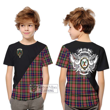 Christie Tartan Kid T-Shirt with Family Crest and Military Logo Style Youth XL Size14 - Tartanvibesclothing Shop