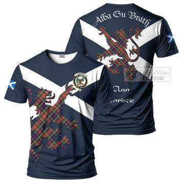 Tartan Vibes Clothing Christie Tartan Lion Rampant T-Shirt – Proudly Display Your Heritage with Alba Gu Brath and Clan Name