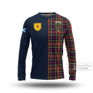 Christie Tartan Long Sleeve T-Shirt Alba with Scottish Lion Royal Arm Half Style