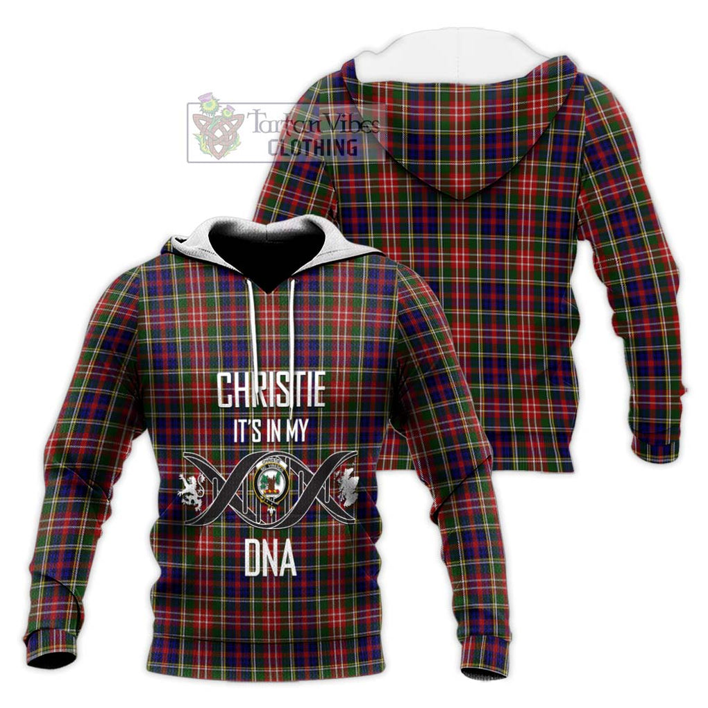 Christie Tartan Knitted Hoodie with Family Crest DNA In Me Style Unisex Knitted Pullover Hoodie - Tartanvibesclothing Shop