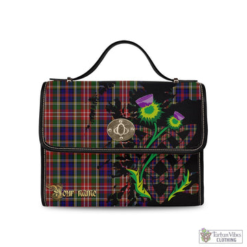 Christie Tartan Waterproof Canvas Bag with Scotland Map and Thistle Celtic Accents