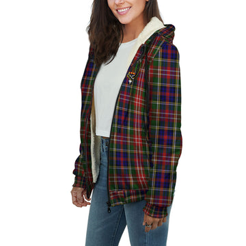 Christie Tartan Sherpa Hoodie with Family Crest