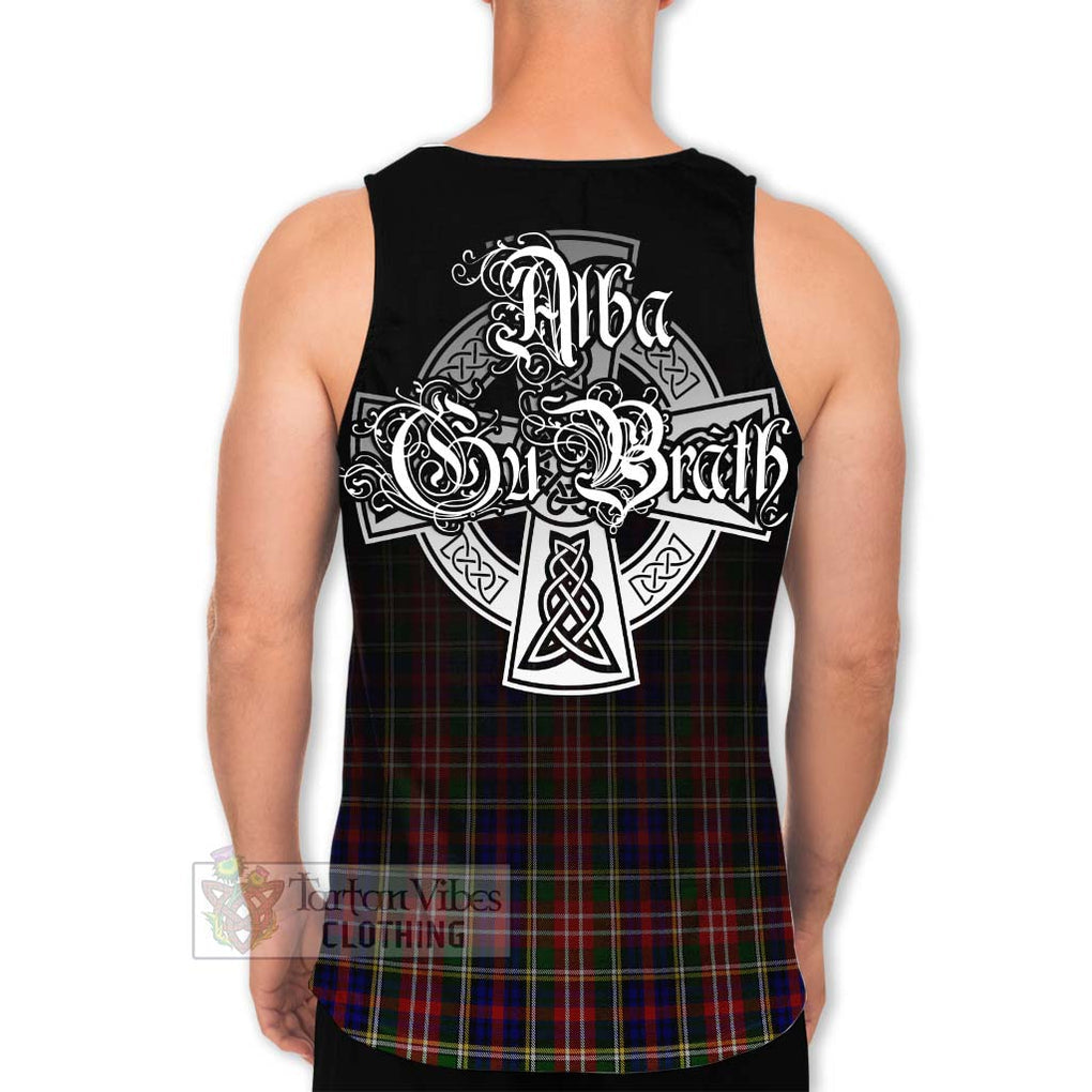 Tartan Vibes Clothing Christie Tartan Men's Tank Top Featuring Alba Gu Brath Family Crest Celtic Inspired
