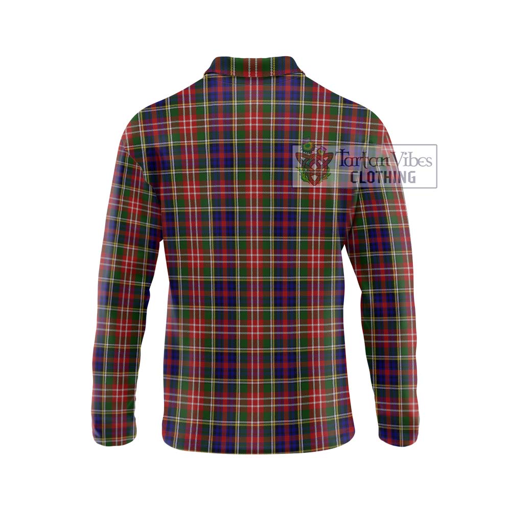 Christie Tartan Long Sleeve Polo Shirt with Family Crest DNA In Me Style - Tartanvibesclothing Shop
