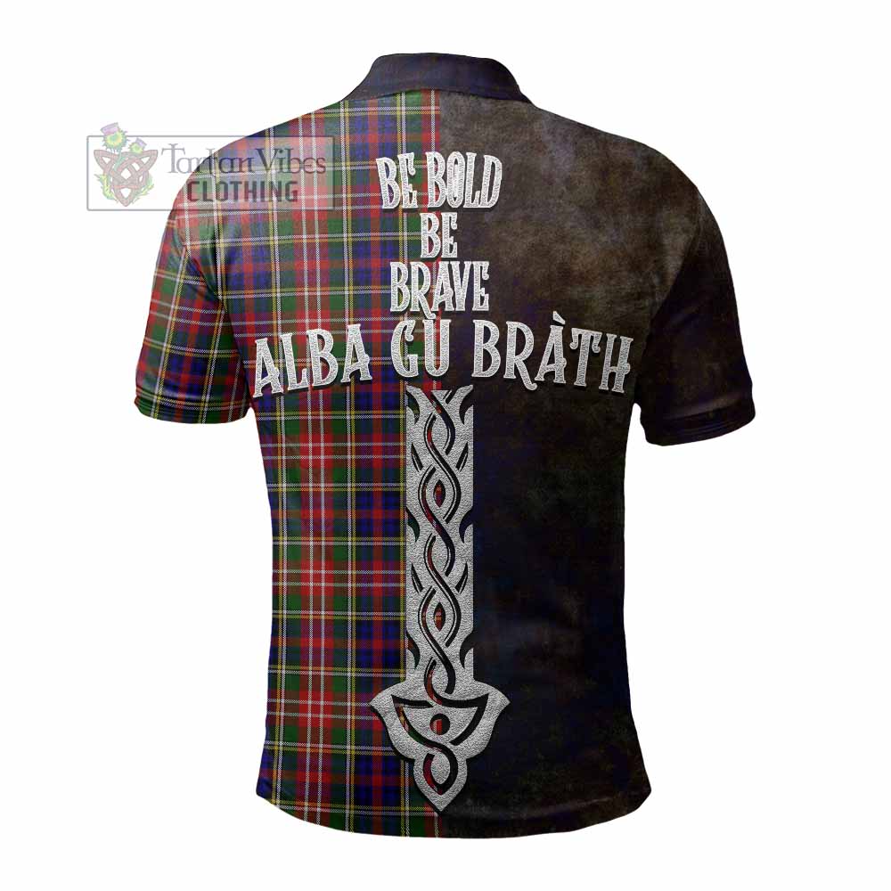 Tartan Vibes Clothing Christie Tartan Family Crest Polo Shirt Alba Gu Brath Be Brave Lion Ancient Style