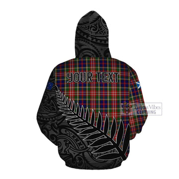 Christie Crest Tartan Cotton Hoodie with New Zealand Silver Fern Half Style
