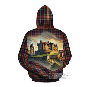 Tartan Vibes Clothing Christie Tartan Family Crest Cotton Hoodie with Scottish Ancient Castle Style