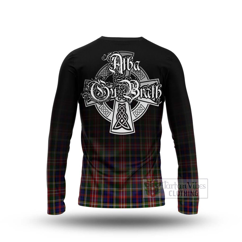 Tartan Vibes Clothing Christie Tartan Long Sleeve T-Shirt Featuring Alba Gu Brath Family Crest Celtic Inspired