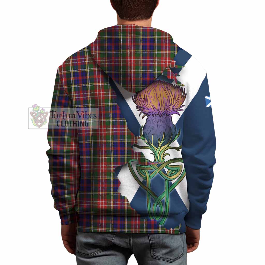 Tartan Vibes Clothing Christie Tartan Family Crest Hoodie Scottish Thistle Celtic Inspired