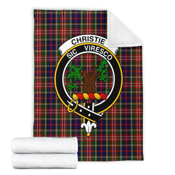 Christie Tartan Blanket with Family Crest