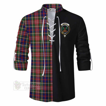 Tartan Vibes Clothing Christie Tartan Ghillie Kilt Shirt with Family Crest and Half Of Me Style