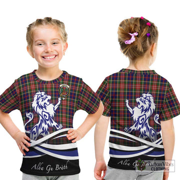 Christie Tartan Kid T-Shirt with Alba Gu Brath Regal Lion Emblem - Tartanvibesclothing Shop