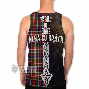 Christie Tartan Family Crest Men's Tank Top Alba Gu Brath Be Brave Lion Ancient Style