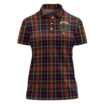 Christie Tartan Polo Shirt with Family Crest For Women - Tartan Vibes Clothing
