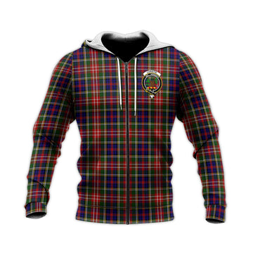 Christie Tartan Knitted Hoodie with Family Crest
