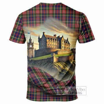 Tartan Vibes Clothing Christie Tartan Family Crest T-Shirt with Scottish Ancient Castle Stype