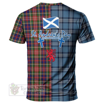 Tartan Vibes Clothing Christie Tartan T-Shirt Happy St. Andrew's Day Half Tartan Style