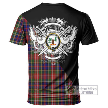 Christie Tartan T-Shirt with Family Crest and Military Logo Style - Tartanvibesclothing Shop