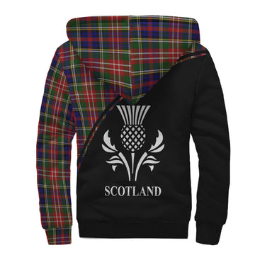 Christie Tartan Sherpa Hoodie with Family Crest Curve Style