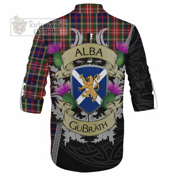 Christie Tartan Family Crest Ghillie Kilt Shirt Lion Rampant Royal Thistle Shield Celtic Inspired