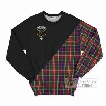 Christie Tartan Sweatshirt with Family Crest and Military Logo Style - Tartanvibesclothing Shop