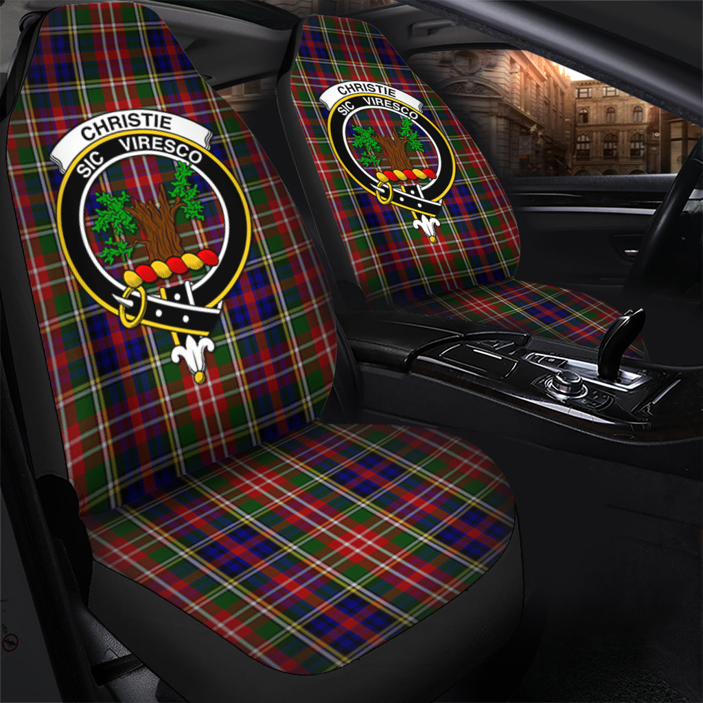 Christie Tartan Car Seat Cover with Family Crest - Tartanvibesclothing