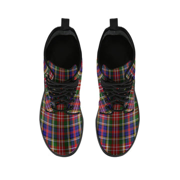 Christie Tartan Leather Boots