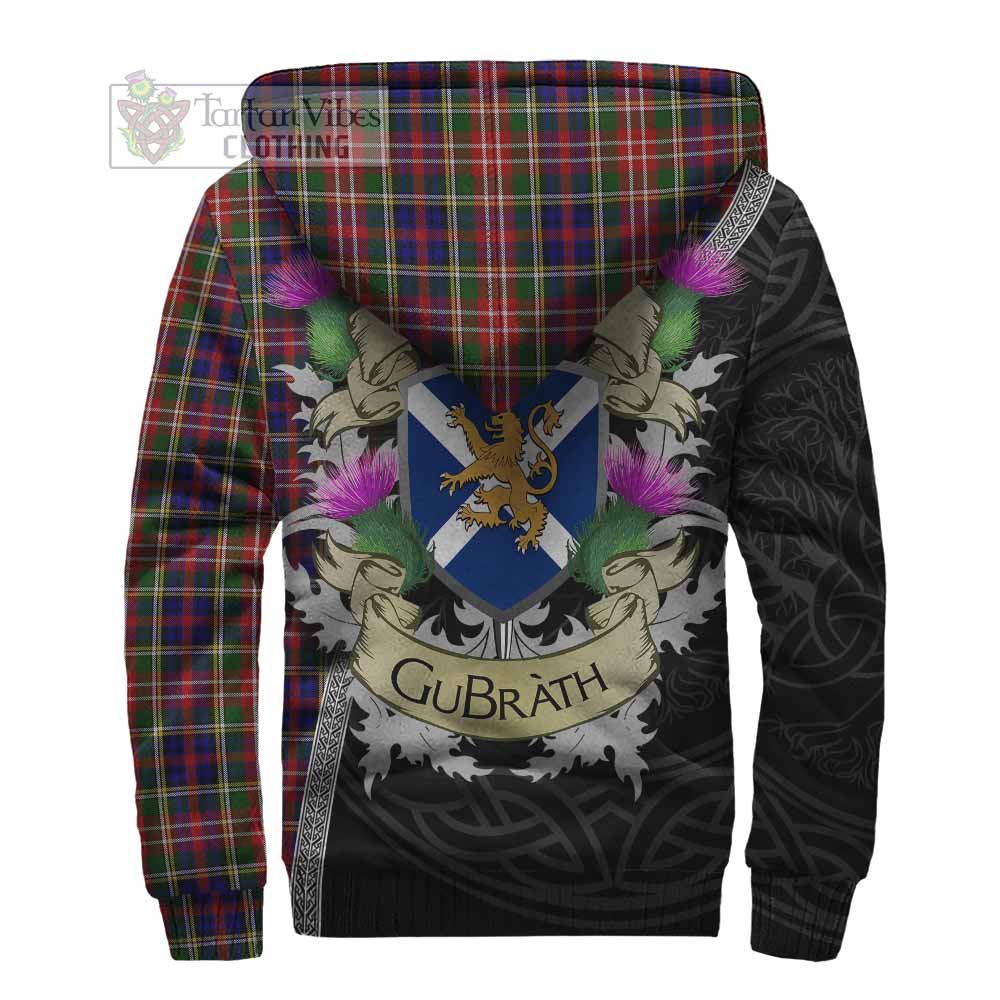 Tartan Vibes Clothing Christie Tartan Family Crest Sherpa Hoodie Lion Rampant Royal Thistle Shield Celtic Inspired