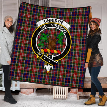 Christie Tartan Quilt with Family Crest