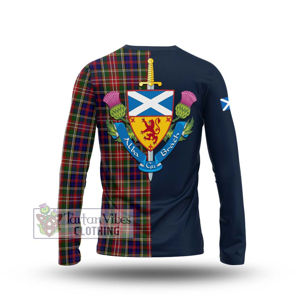 Tartan Vibes Clothing Christie Tartan Long Sleeve T-Shirt with Scottish Lion Royal Arm Half Style