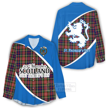 Tartan Vibes Clothing Christie Family Crest Tartan Women's Casual Shirt Celebrate Saint Andrew's Day in Style