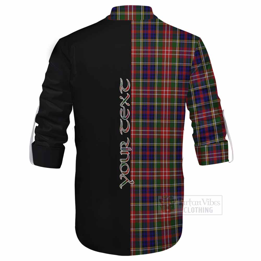 Tartan Vibes Clothing Christie Tartan Ghillie Kilt Shirt with Family Crest and Half Of Me Style
