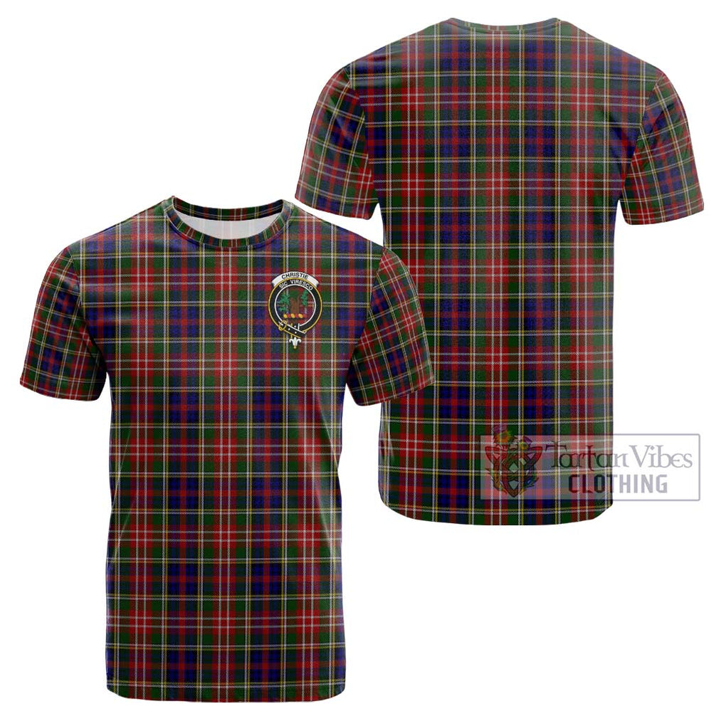 Christie Tartan Cotton T-Shirt with Family Crest Kid's Shirt - Tartanvibesclothing Shop
